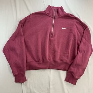 Nike Women's Pink Half-Zip Sweatshirt